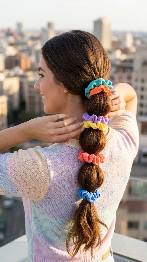 The Scrunchie Stack (Retro Chic, Zero Effort)