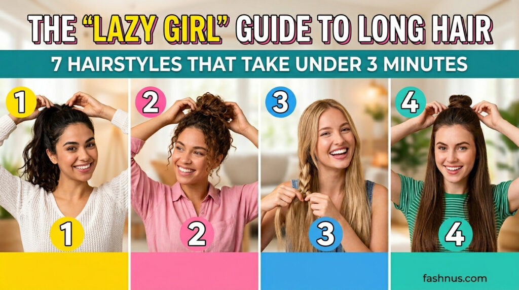 The Lazy Girl Guide to Long Hair - 7 Hairstyles That Take Under 3 Minutes