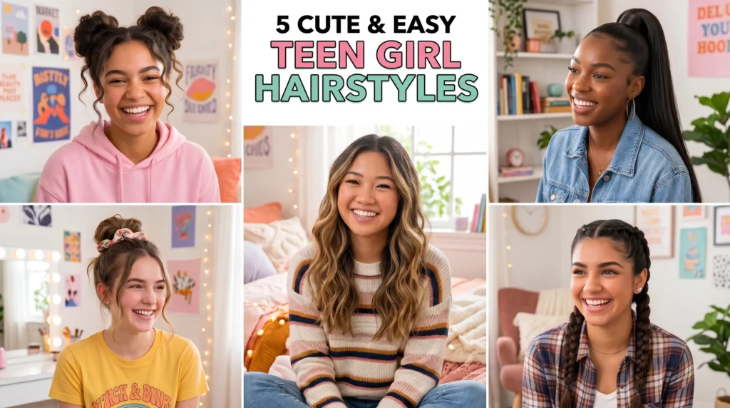 5 Cute & Easy Teen Girl Hairstyles