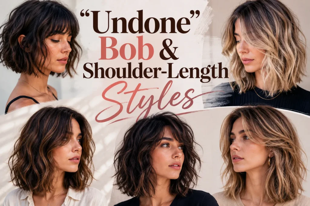 “Undone” Bob & Shoulder-Length Styles